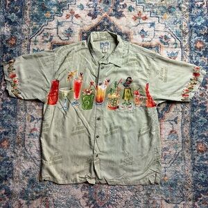 Vintage Big Dogs Five O’Clock Somewhere Button-up Shirt